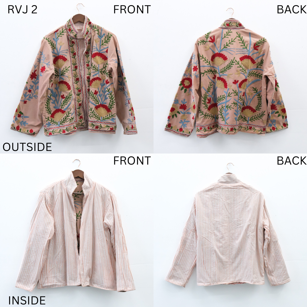 Reversible Velvet Embroidery Jacket