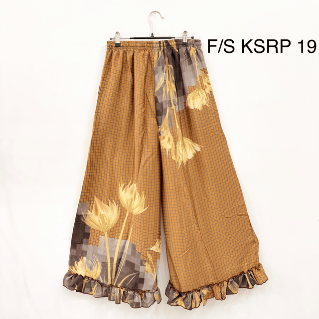Handmade Recycled Sari Wide Leg Pants