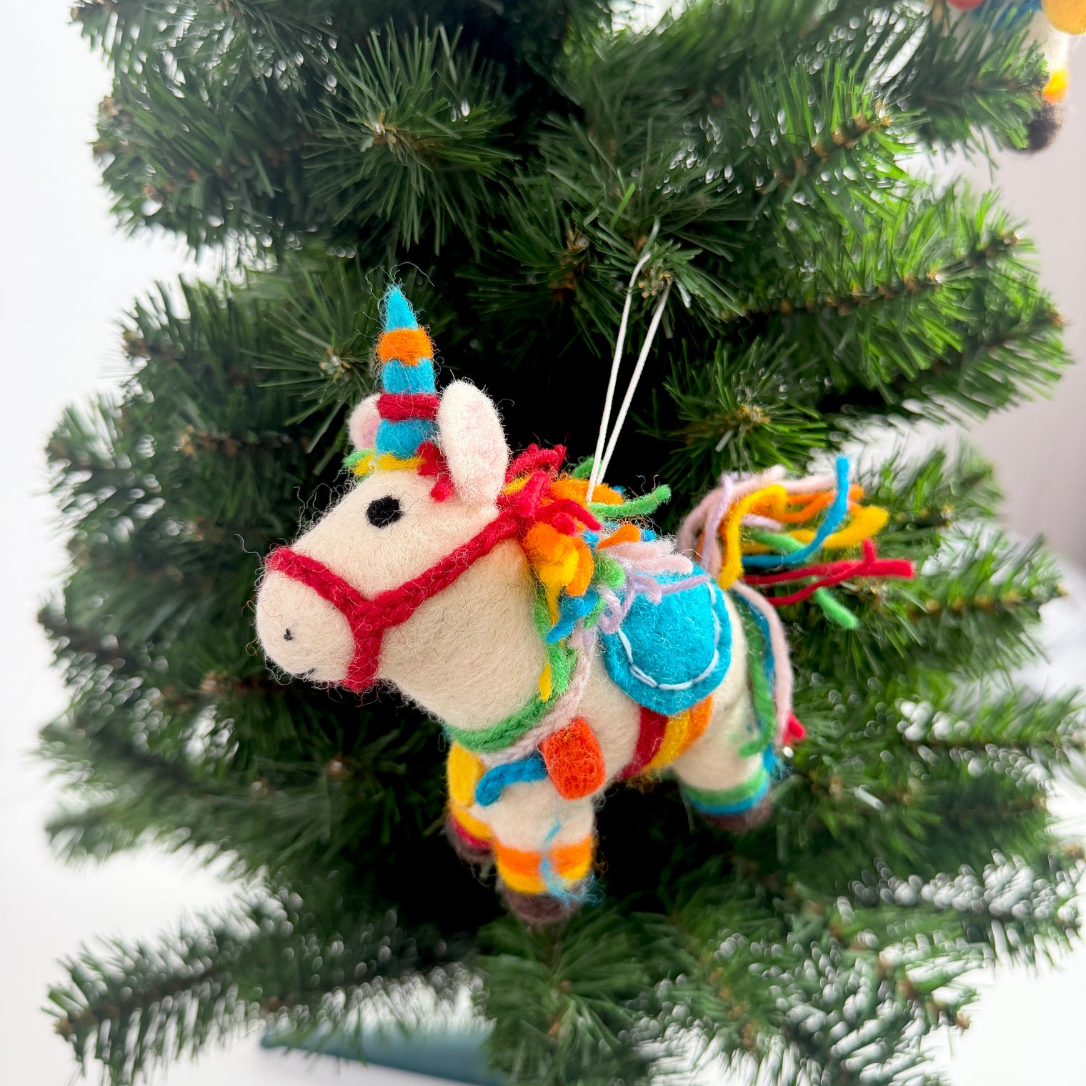 Handmade Felt Animal Christmas Ornament