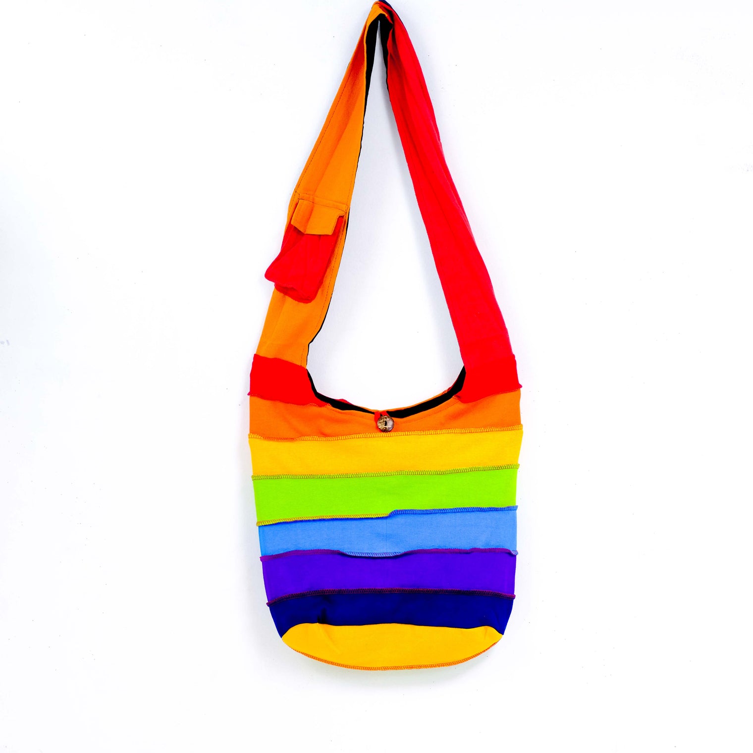 Rainbow Unisex Cotton Cross Body Bag