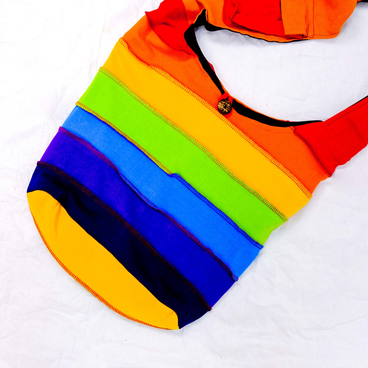 Rainbow Unisex Cotton Cross Body Bag