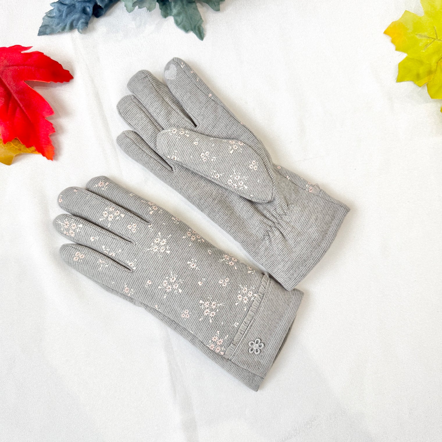 Floral Printed Adult Winter Gloves