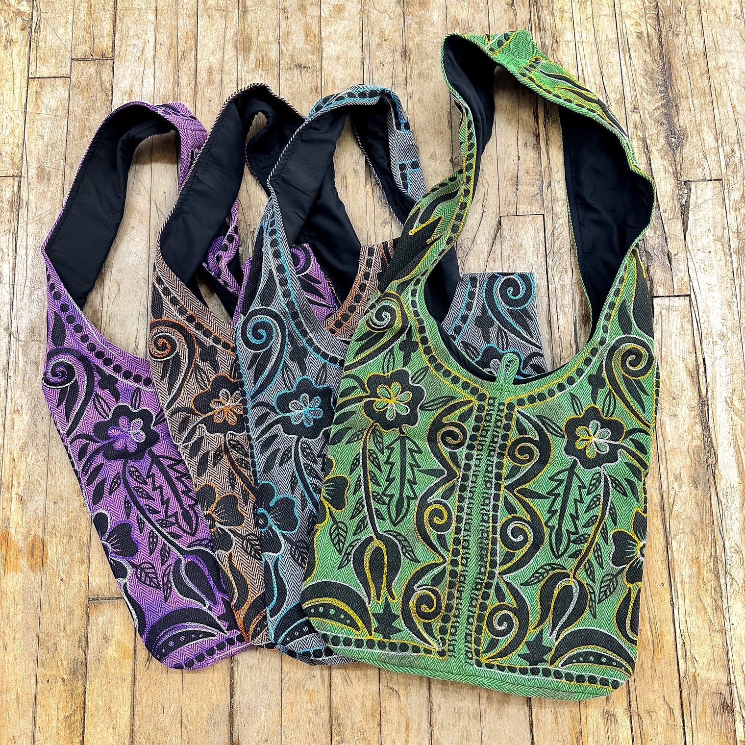 Embroidery Cotton Messenger Bag