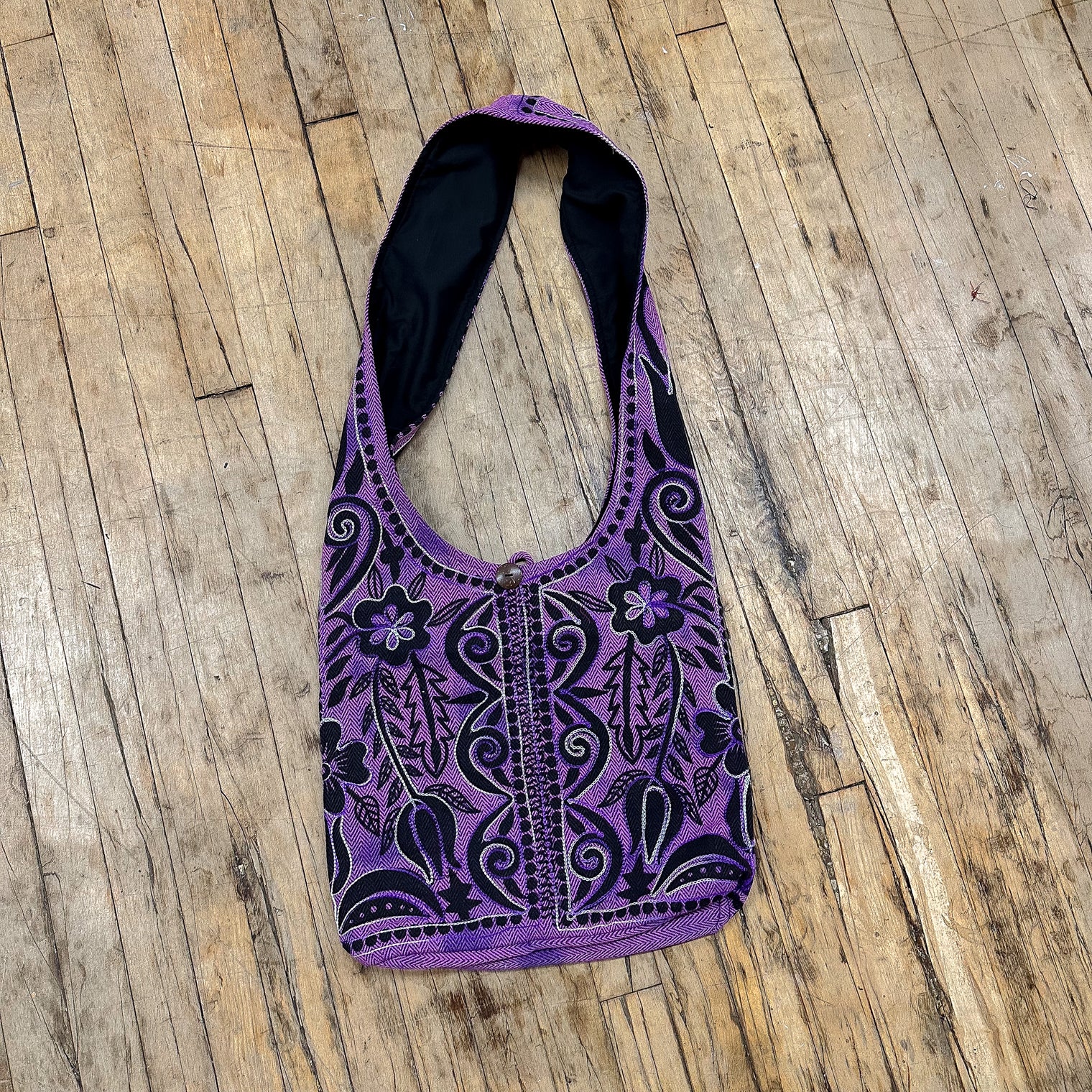 Embroidery Cotton Messenger Bag