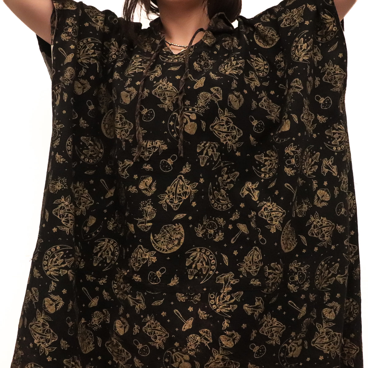Whimsical Boho Reversible Patchwork Hoodie