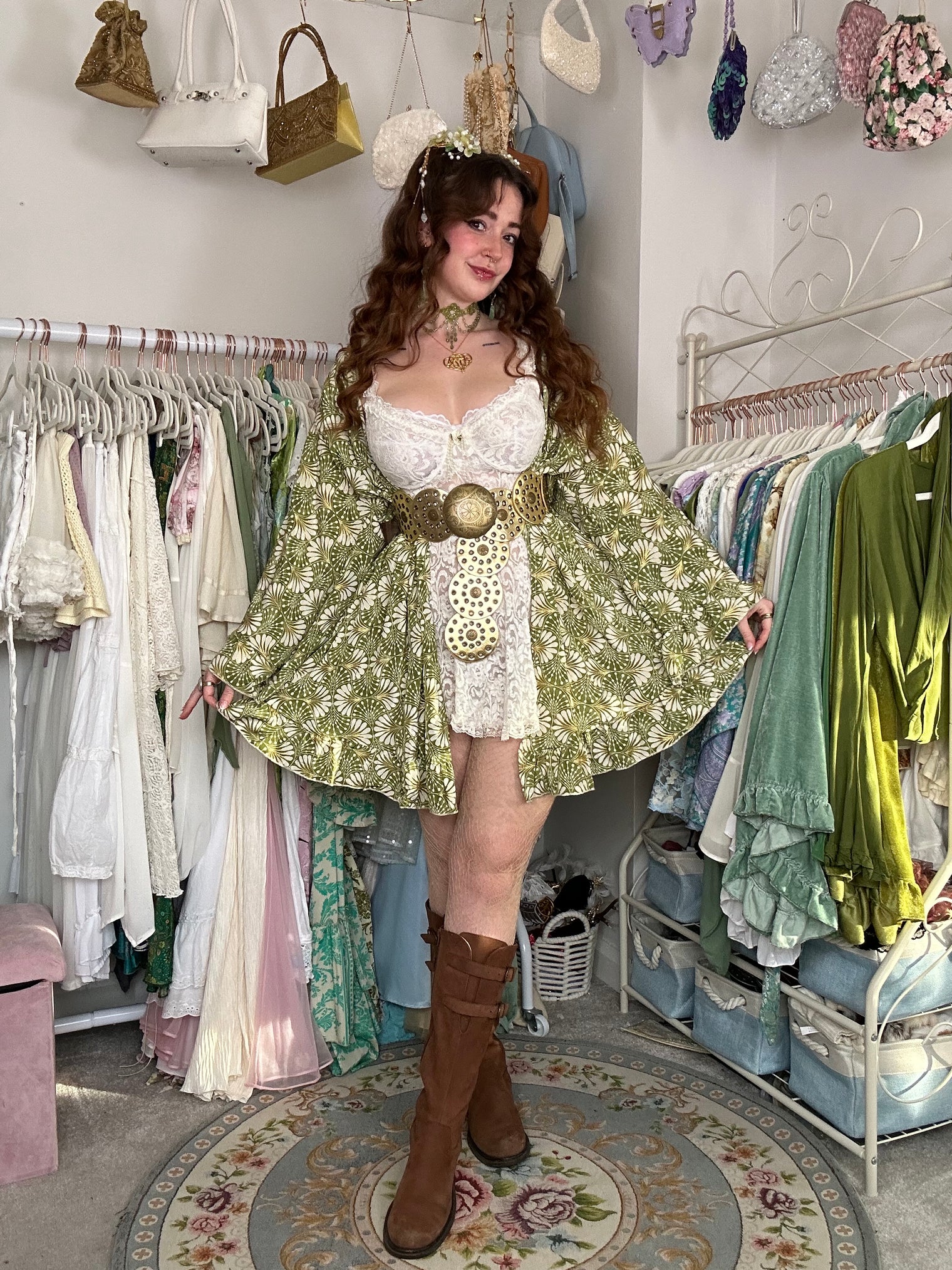 Moonlight Flowy Ruffle Sleeve Kimono with Pockets