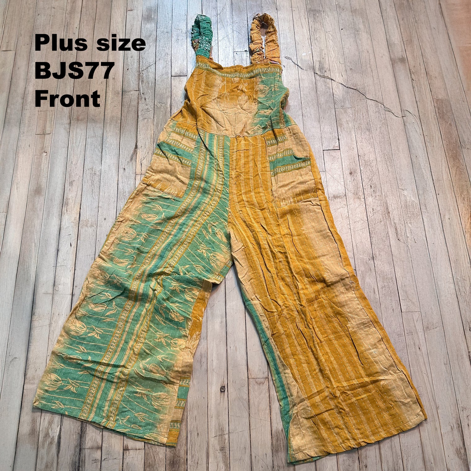 Kantha Plus Size Wide Leg Boho Jumpsuit