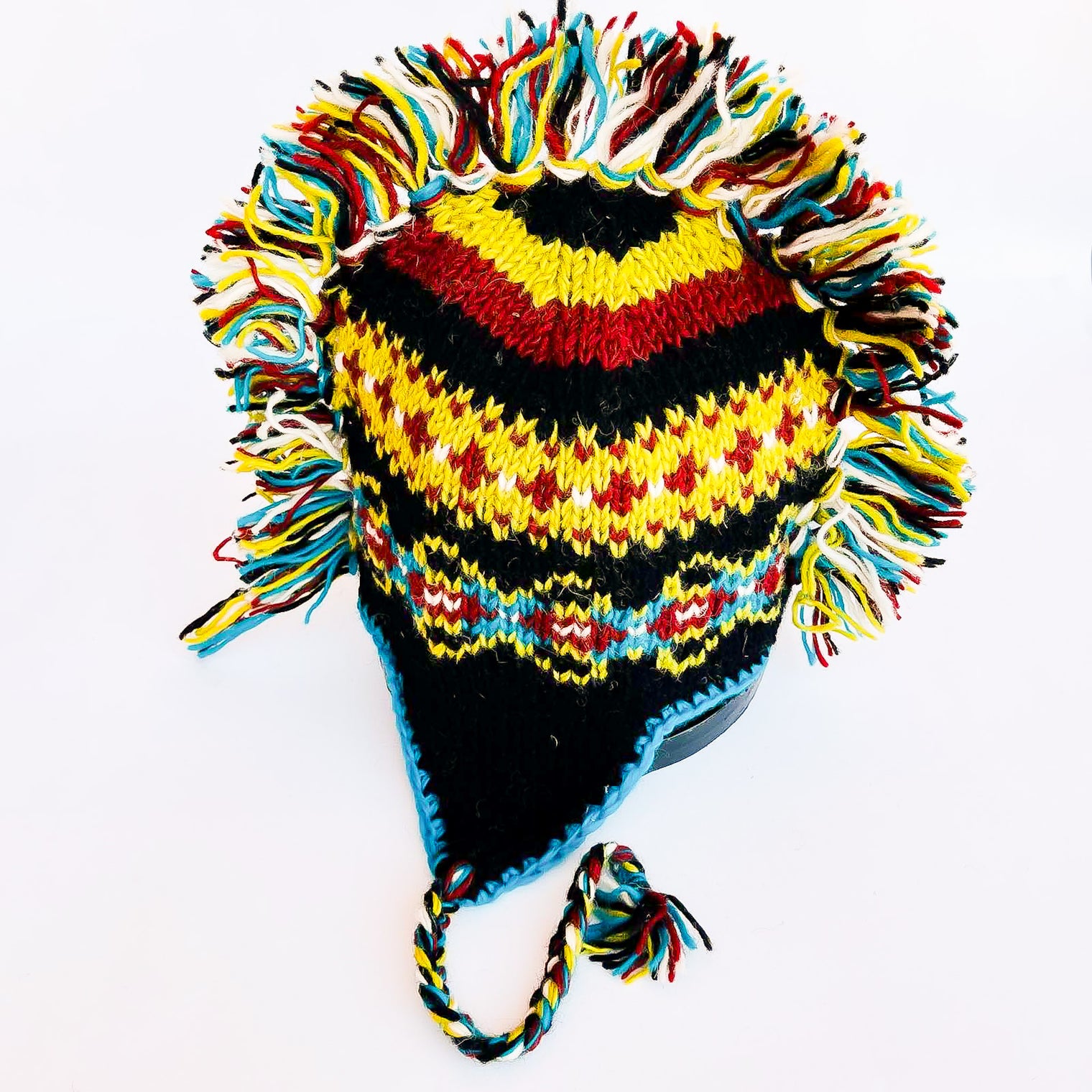 Handmade Mohawk Earflap Unisex Merino Wool Hat
