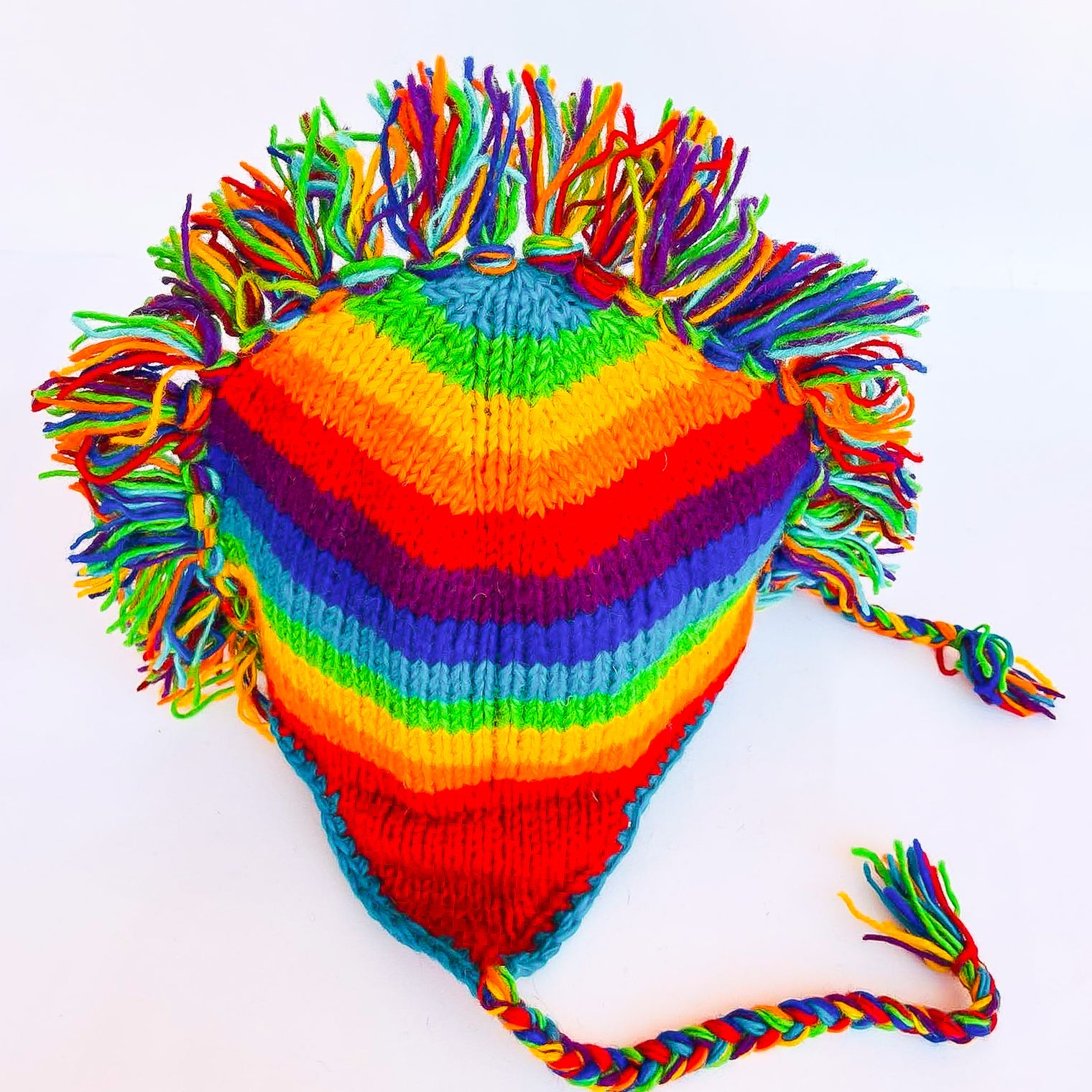 Handmade Mohawk Earflap Unisex Merino Wool Hat