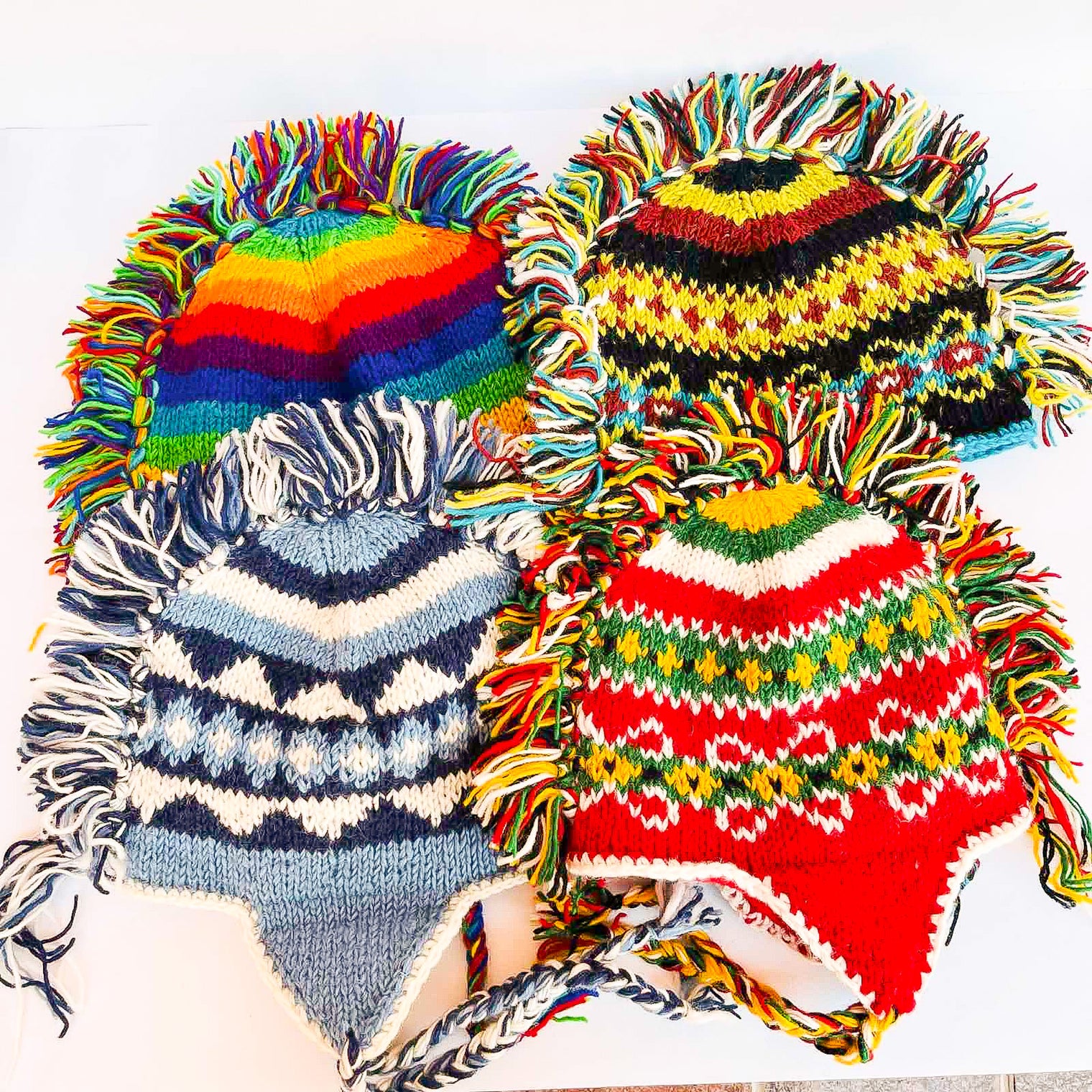 Handmade Mohawk Earflap Unisex Merino Wool Hat
