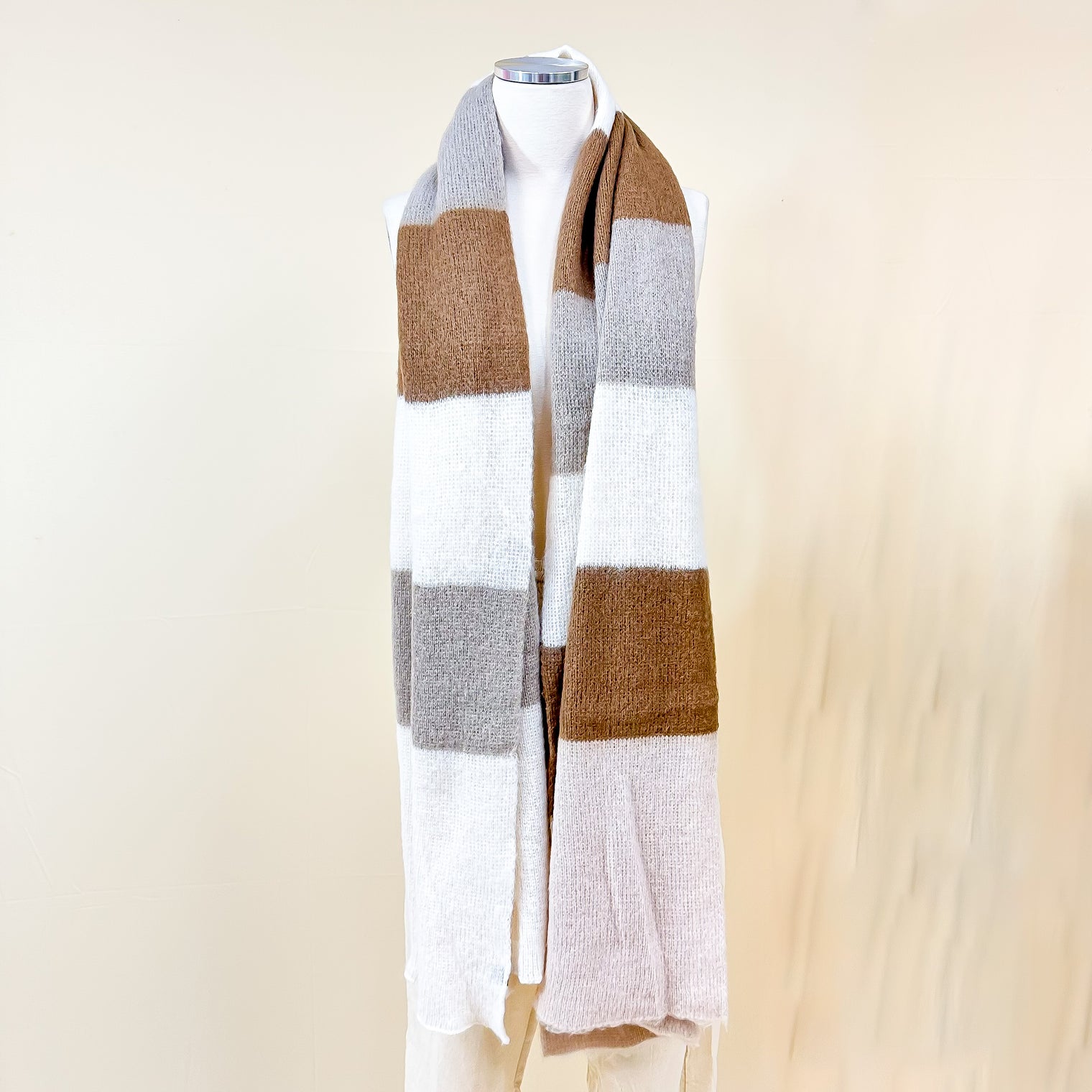 Plaid Geometric Print Long Cashmere Feel Scarfs