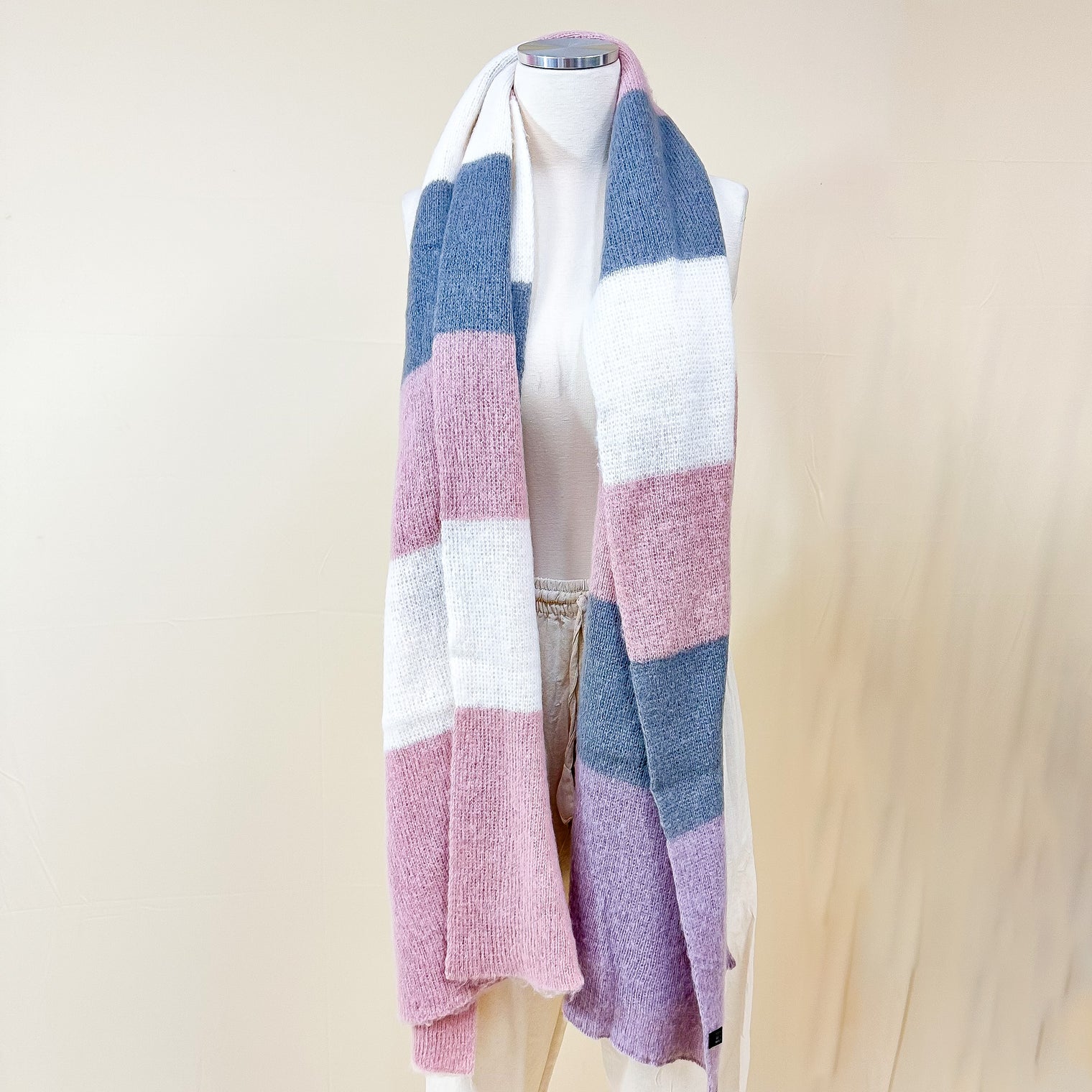 Plaid Geometric Print Long Cashmere Feel Scarfs