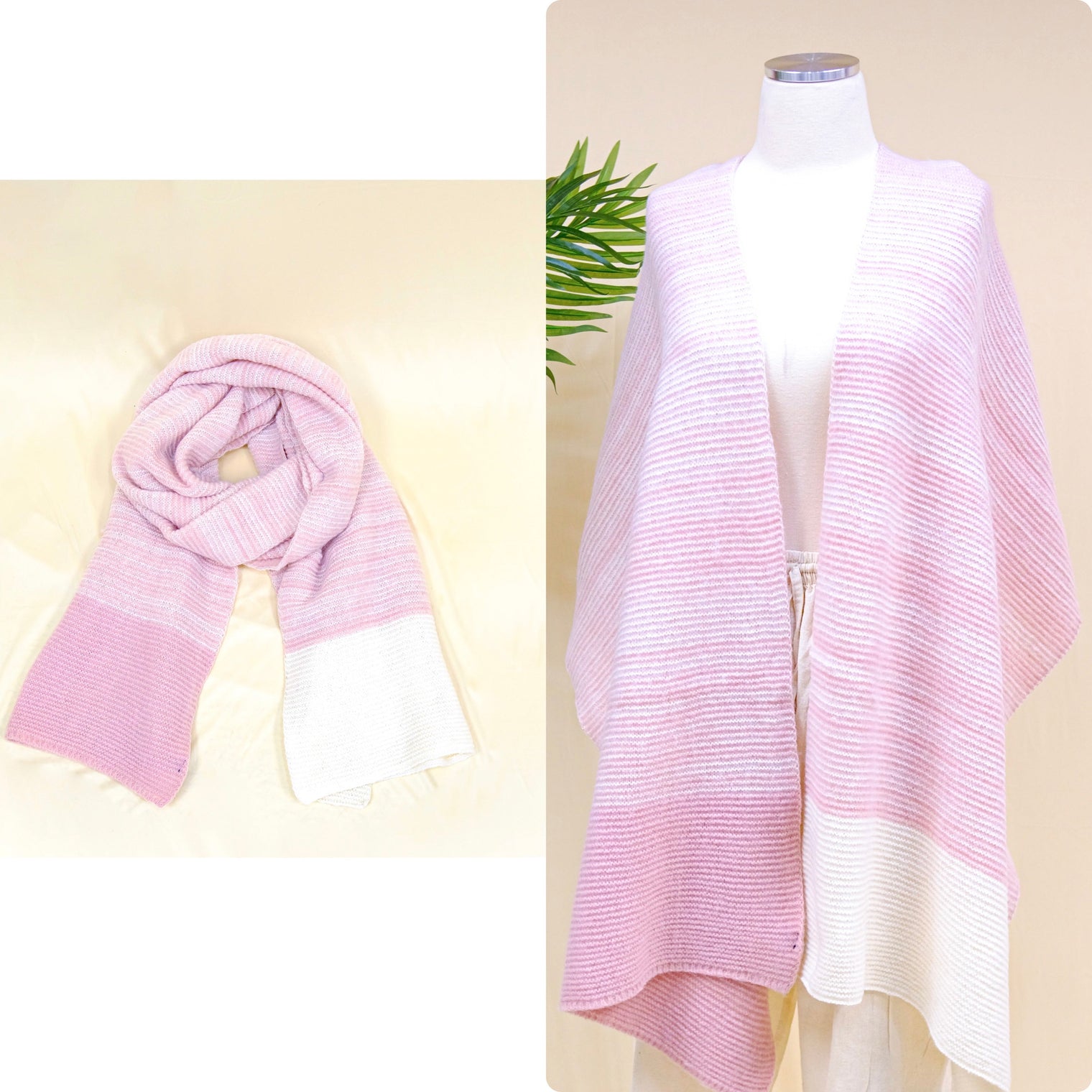 Striped Winter Unisex Scarfs (Pack of 10 )