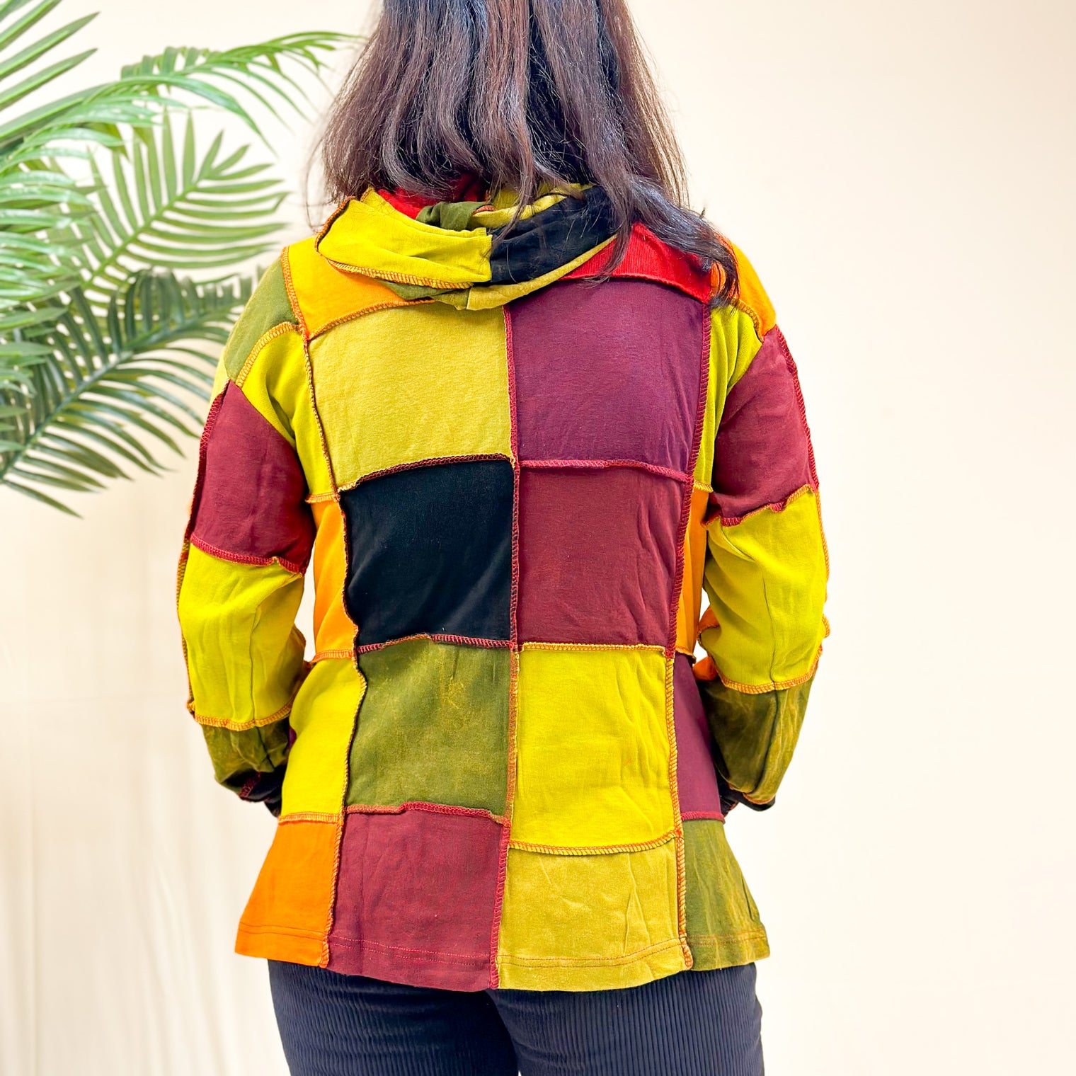 Solid Patchwork Long Sleeve Unisex Jacket