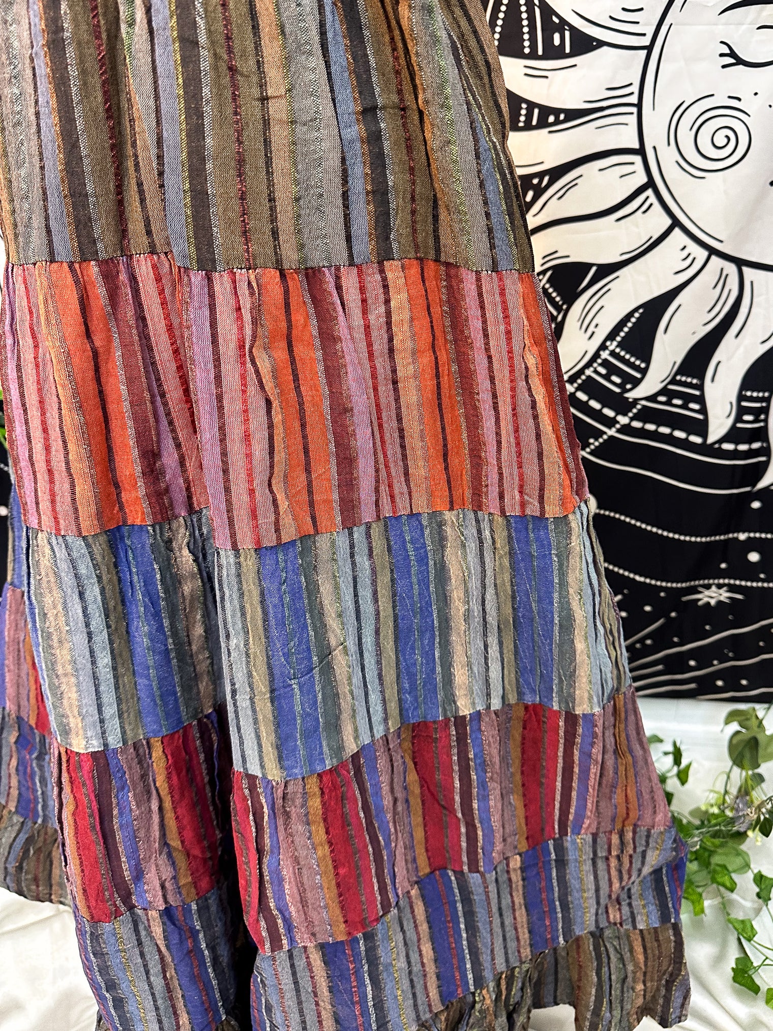 Patchwork Flowy Maxi Dress