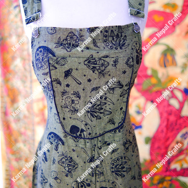 Magical Celestial/Mushroom Bell Bottom Jumpsuit