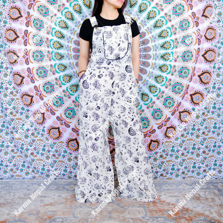 Magical Celestial/Mushroom Bell Bottom Jumpsuit