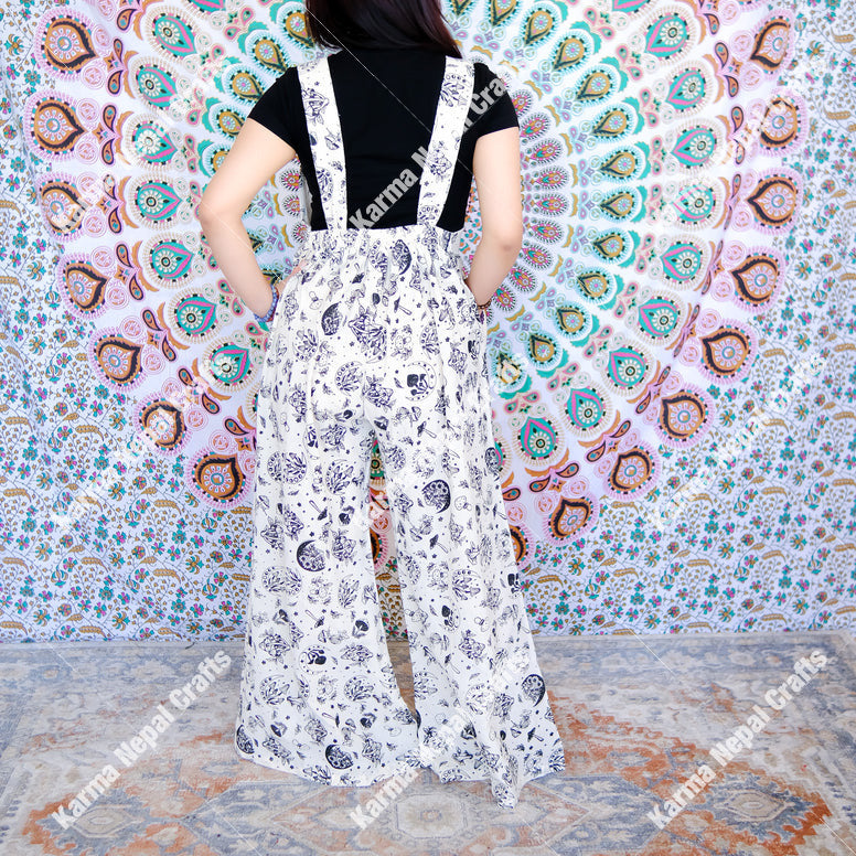 Magical Celestial/Mushroom Bell Bottom Jumpsuit