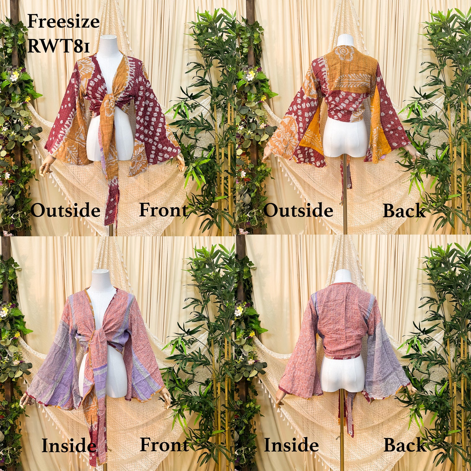 Kantha Reversible Wrap Top