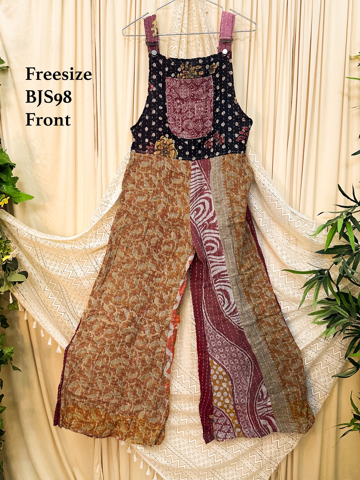 Kantha Boho Bell Bottom Jumpsuit