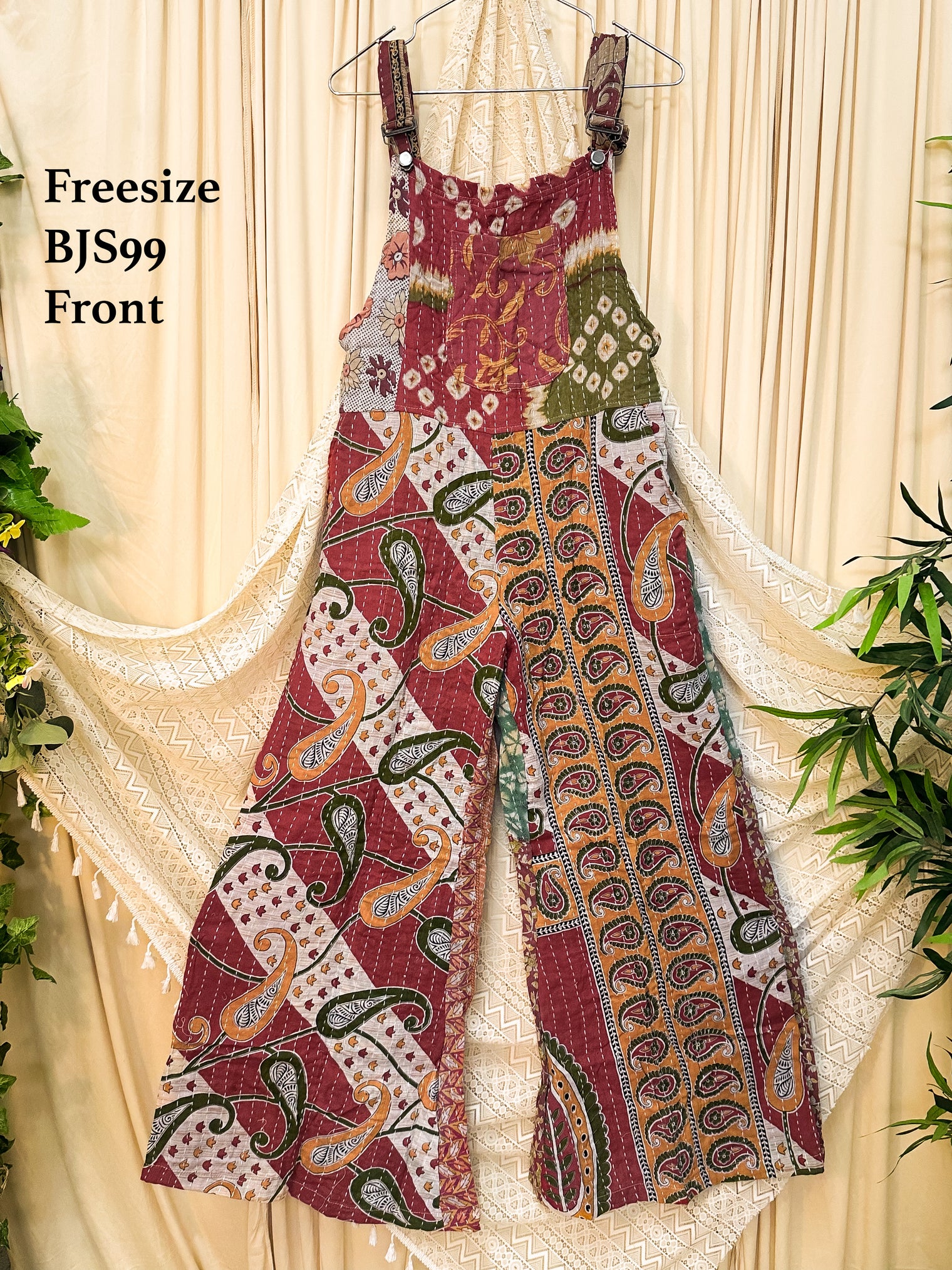 Kantha Boho Wide Leg Jumpsuit