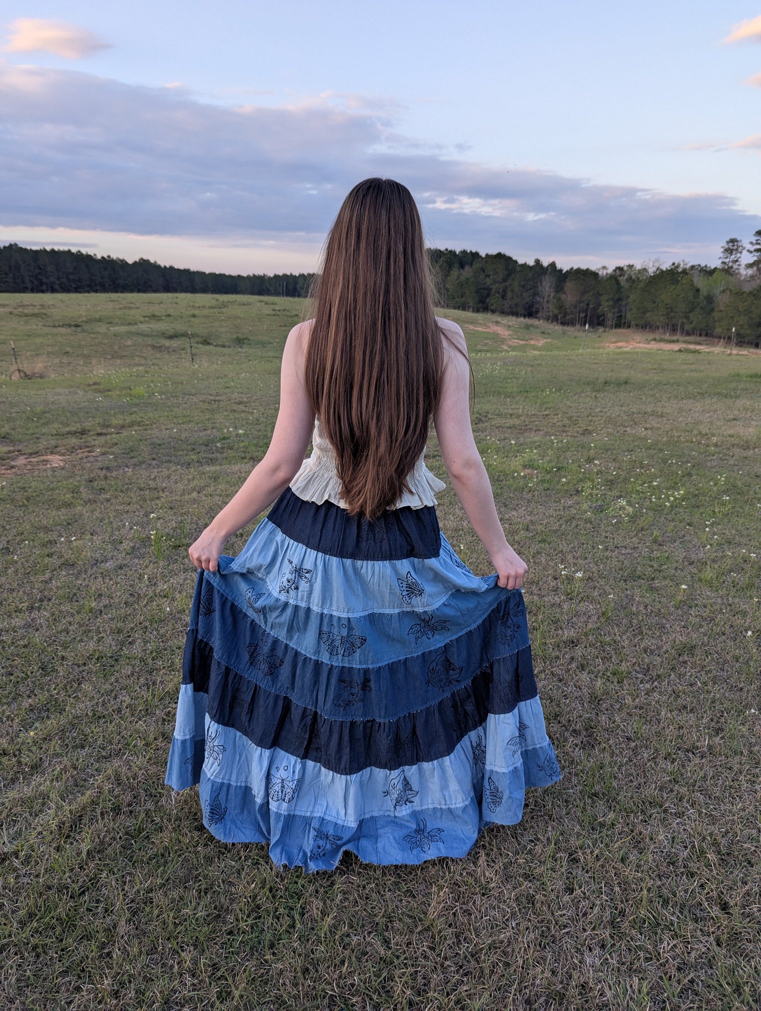 Midnight Flutter Boho Skirts
