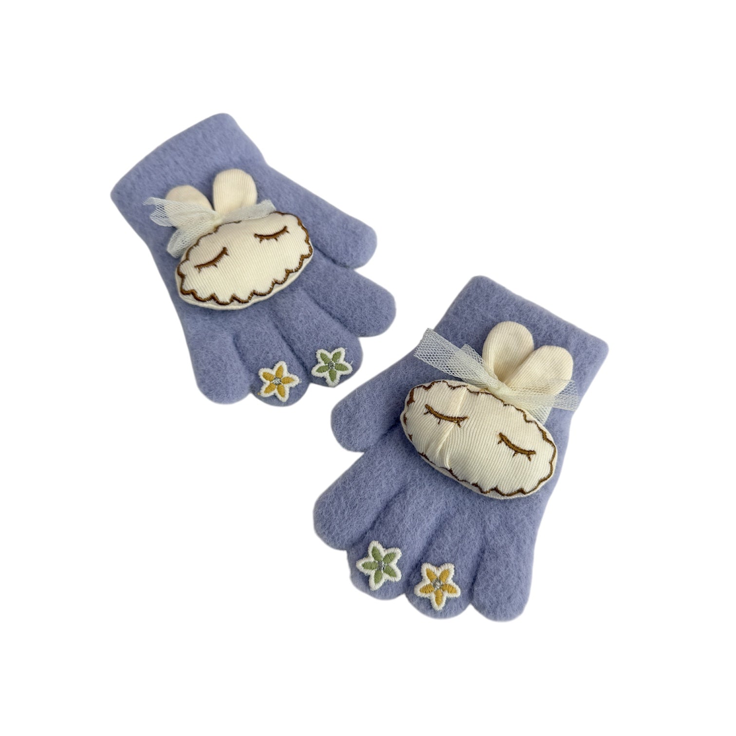 Bunny Kids Winter Gloves with Fleece Lining
