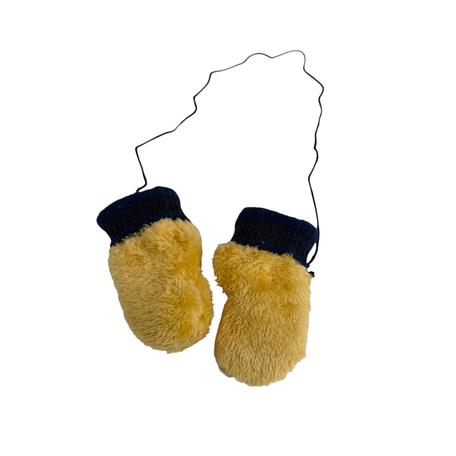 Kids Cat Mittens with String and Fleece Lining