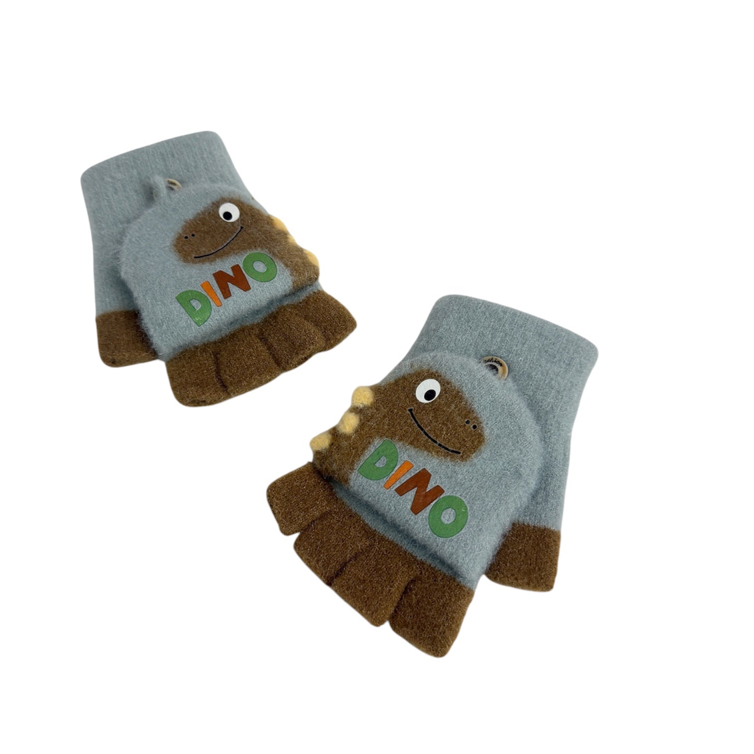 Kids Dinosaur Convertible Gloves