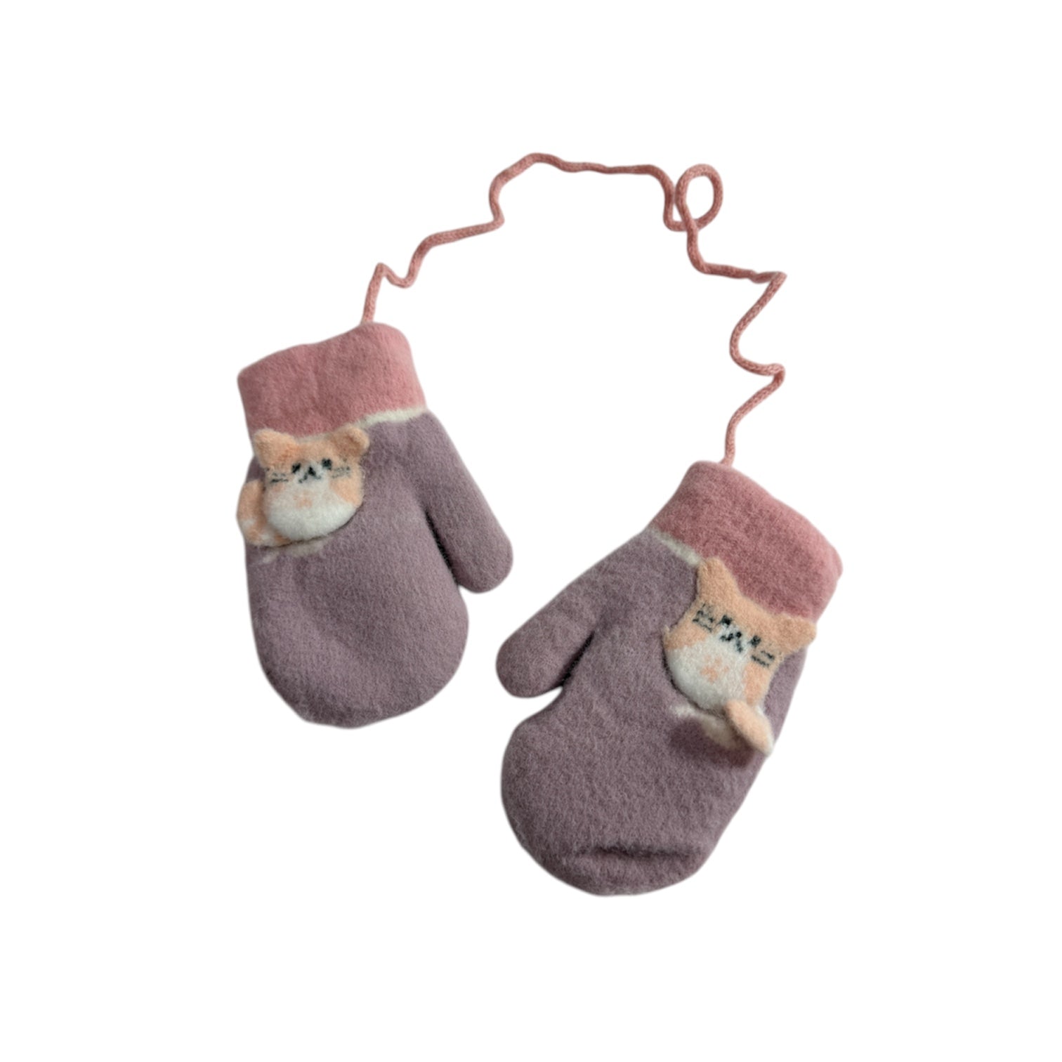 Kids Fleece Lined Cat Mittens