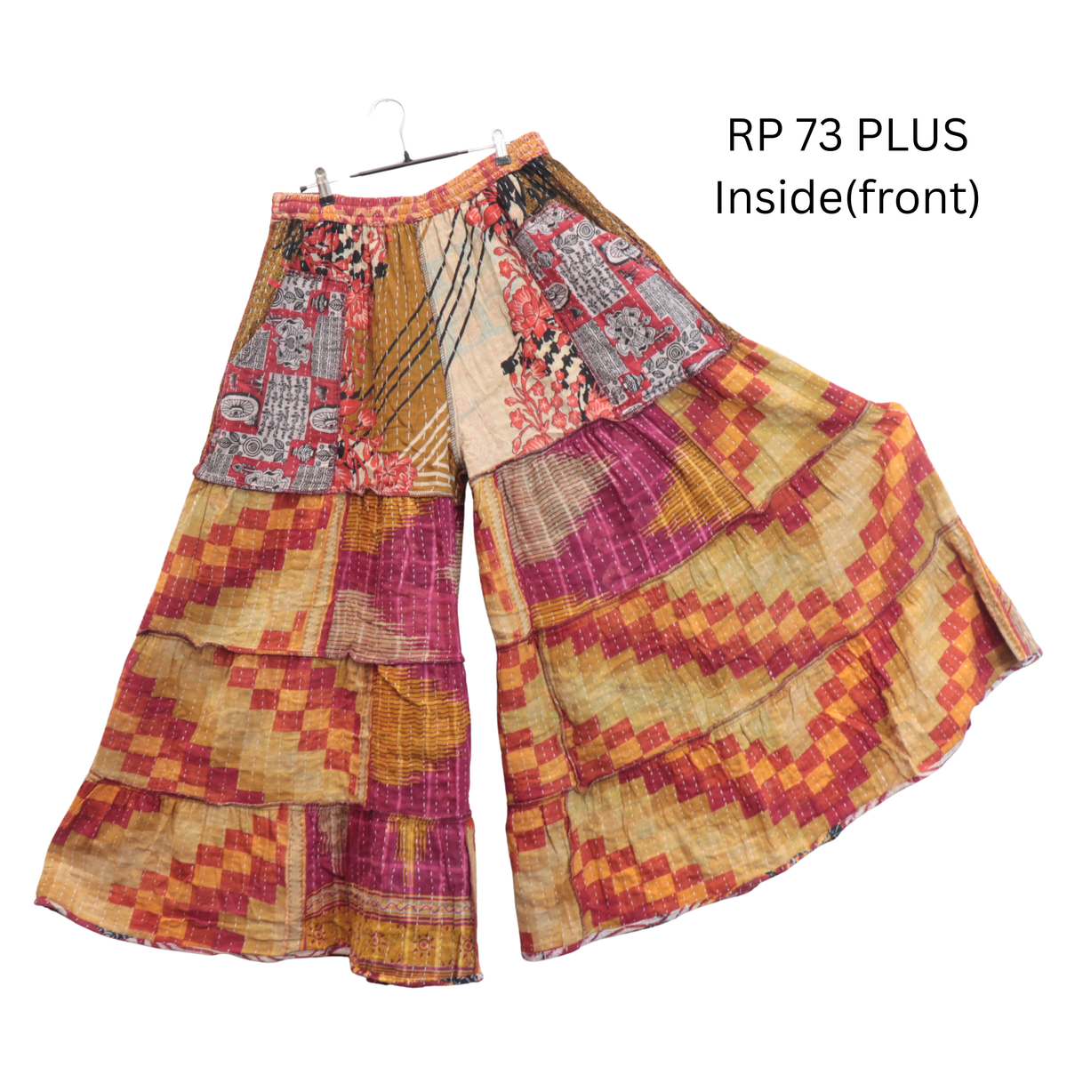Kantha Plus Size Boho Reversible Pants