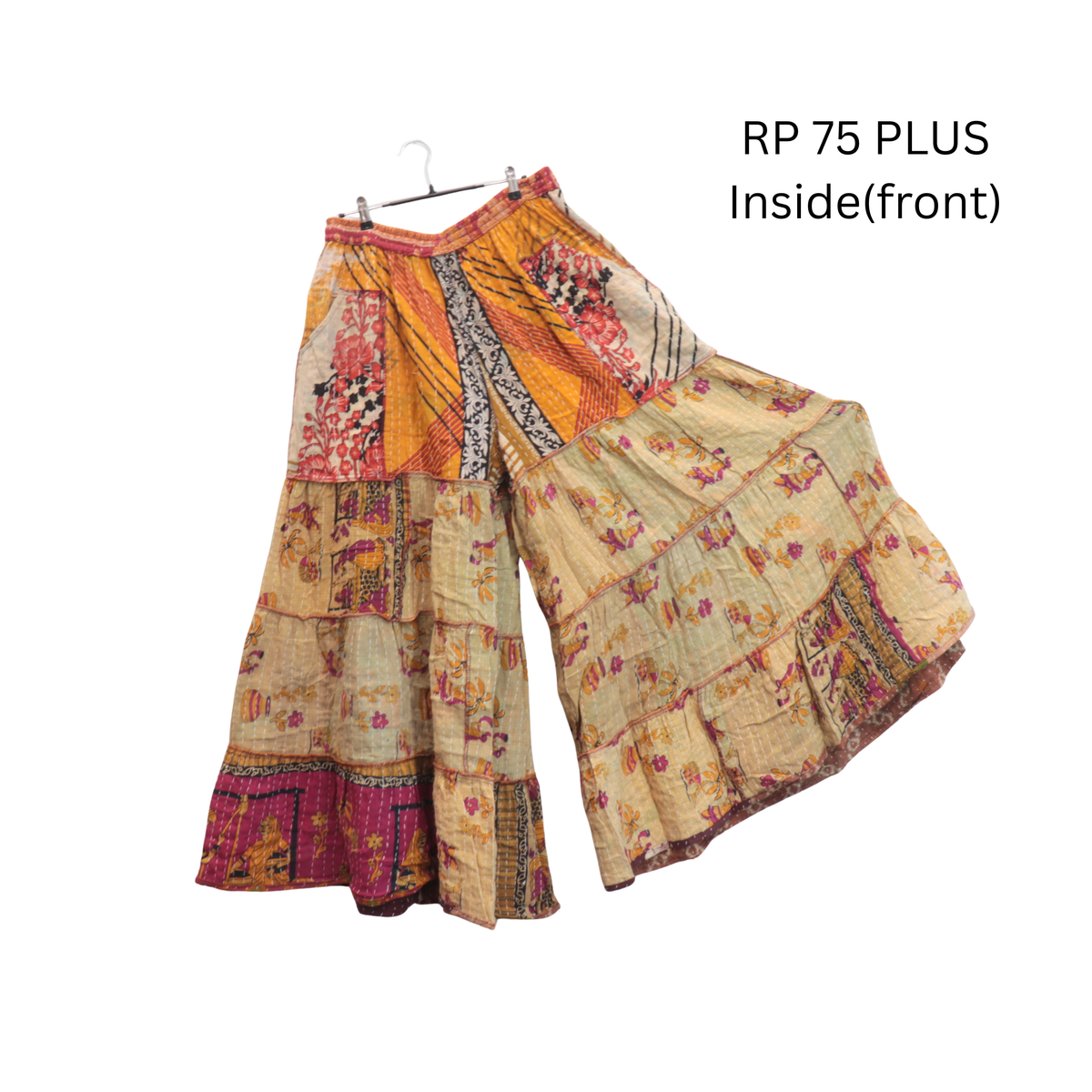 Kantha Plus Size Boho Reversible Pants