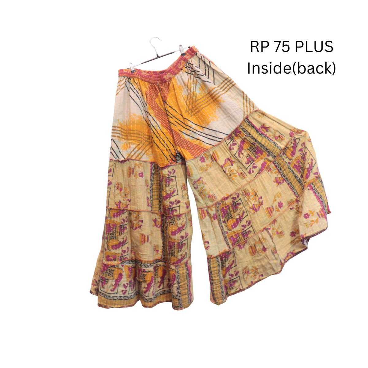 Kantha Plus Size Boho Reversible Pants