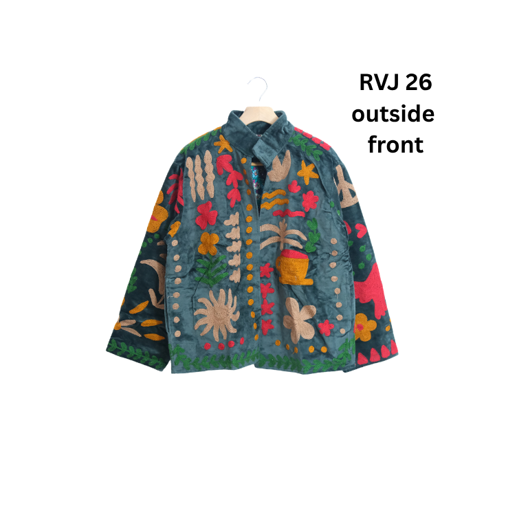 Reversible Velvet Embroidery Jacket