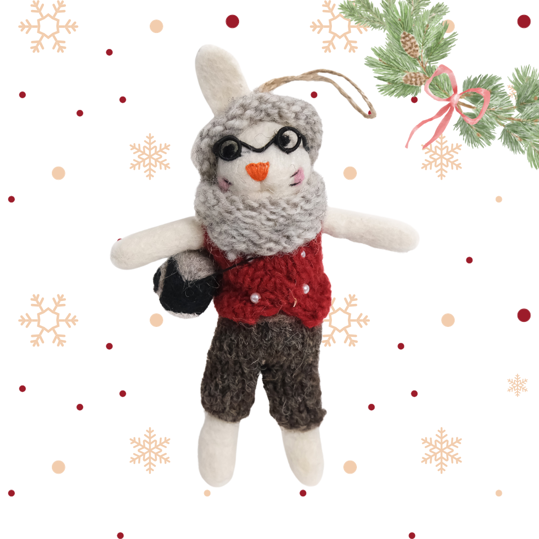 Needle Felted Bunny Ornaments