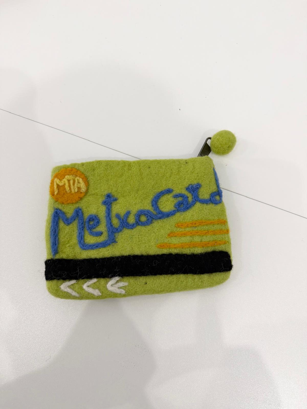 Handmade Felted NYC Metrocard Purse