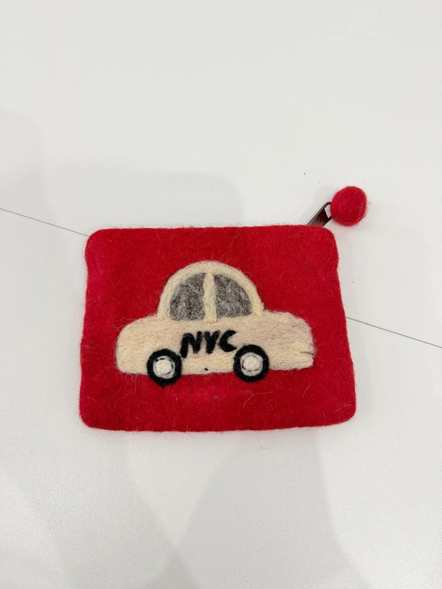 Handmade Felt NYC Taxi Purse