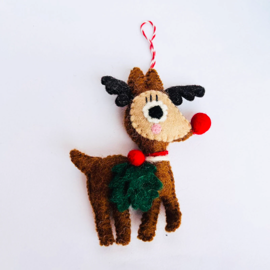 Felt Reindeer Ornaments