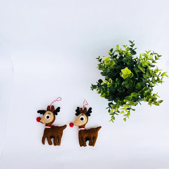 Felt Reindeer Ornaments