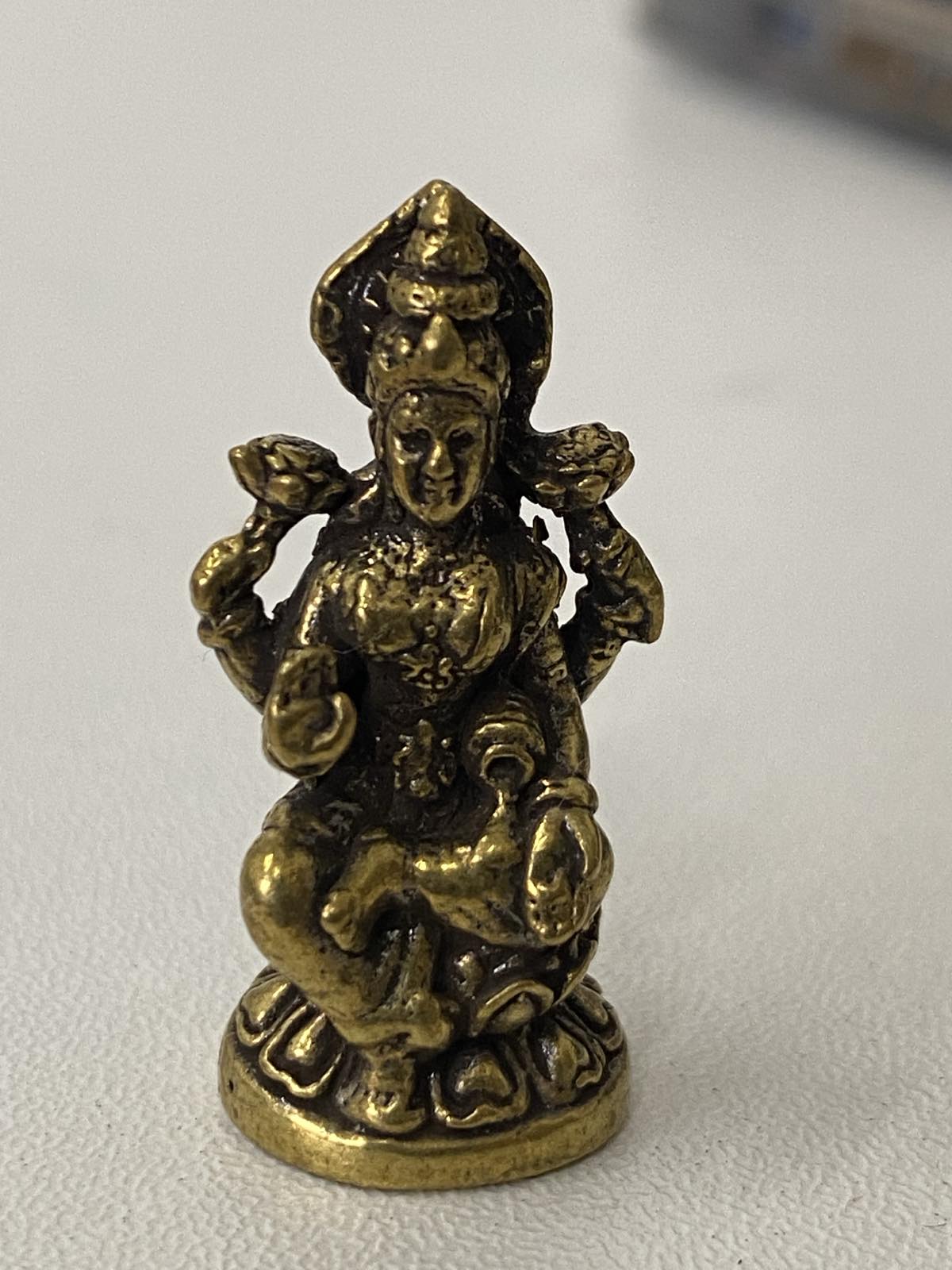 Brass Laxmi Statue, the Goddess of Wealth and Prosperity