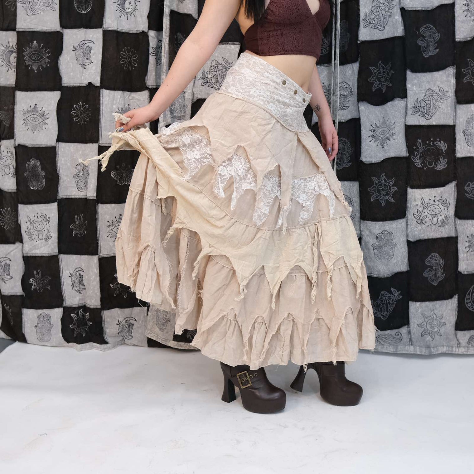 Dusty Moon Layered Wrap Skirt