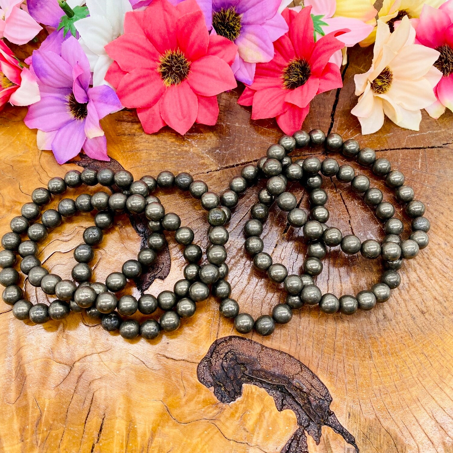 Pyrite Bracelet, Stone for Optimism and Intelligence