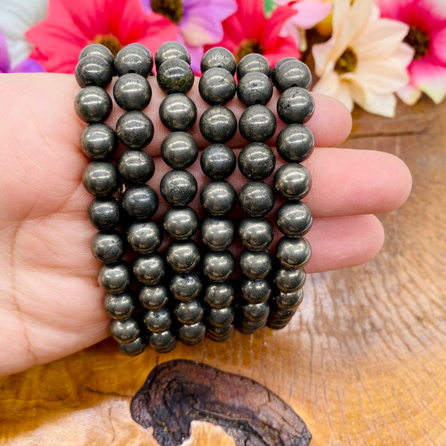 Pyrite Bracelet, Stone for Optimism and Intelligence