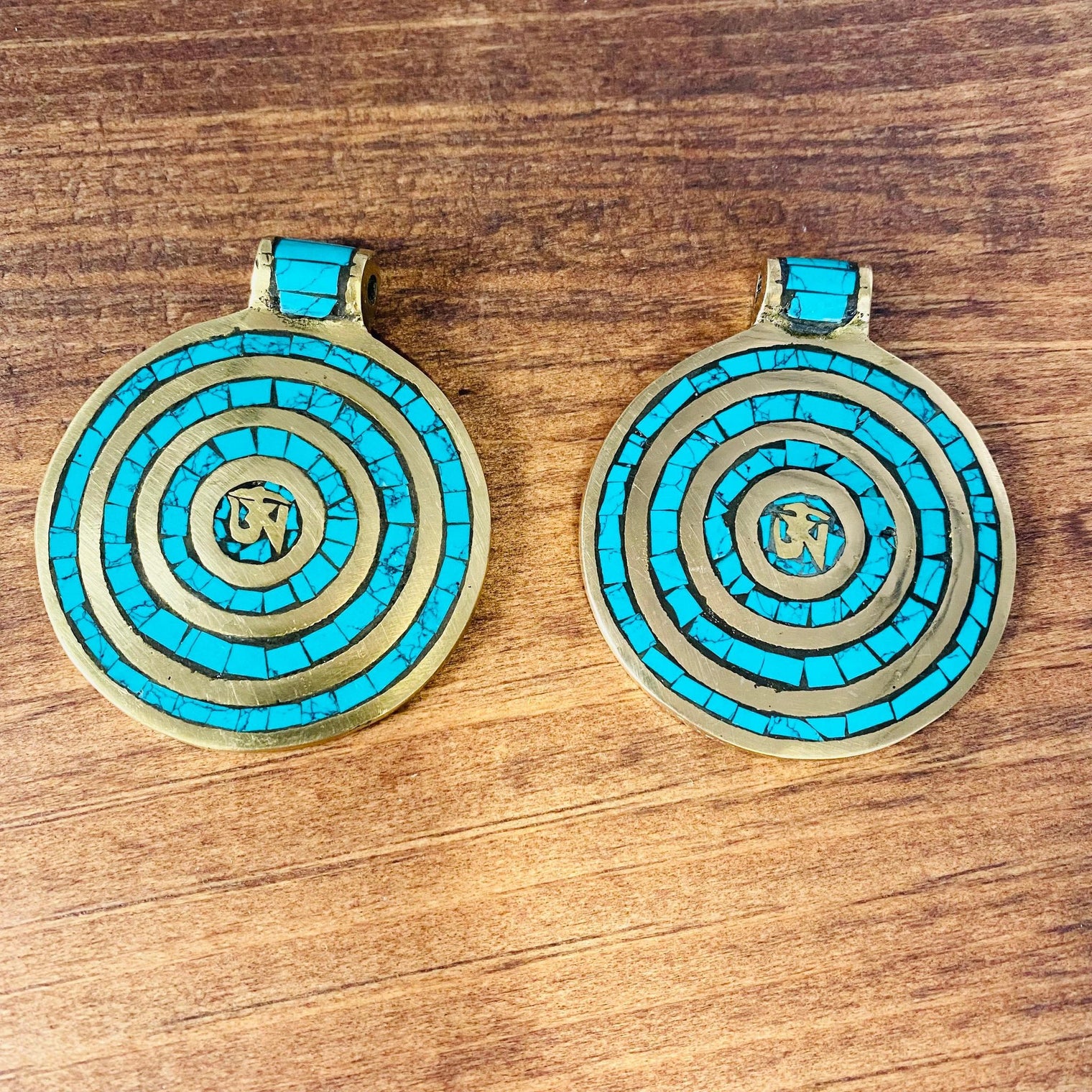 Ethnic Bohemian Pendant, Handmade Pendant, Om Neck Piece, Buddha Eye Pendant, Round Gypsy Necklace, Gift For Her, Statement Jewelry