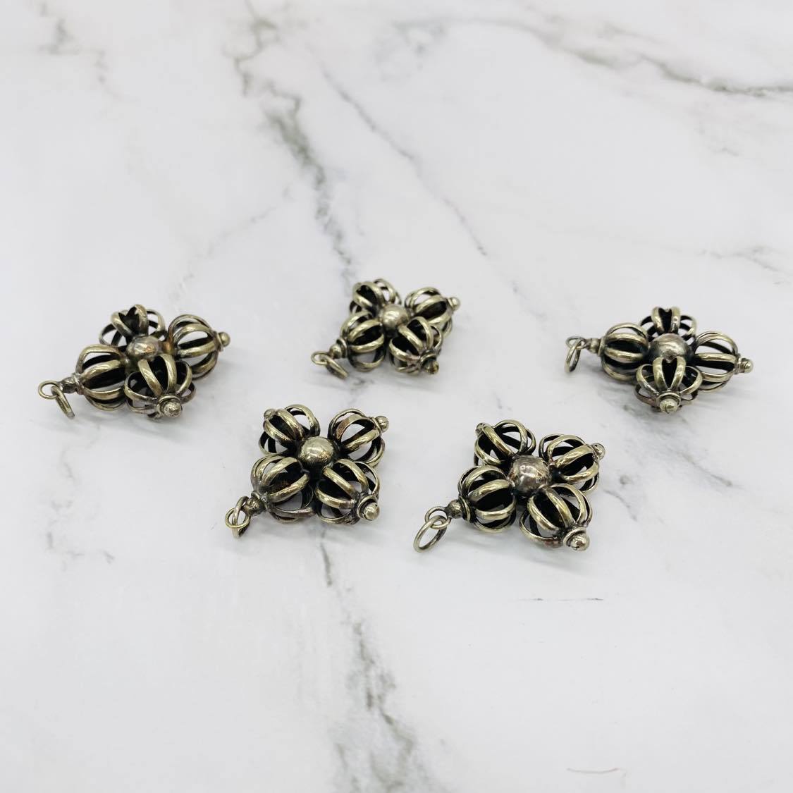 Dorje Pendant, Silver Vajra Pendant from Nepal, Buddhist Talisman, Buddha Mantra Pendant, Buddha Charm, Buddhist Charm, Meditation Jewlery