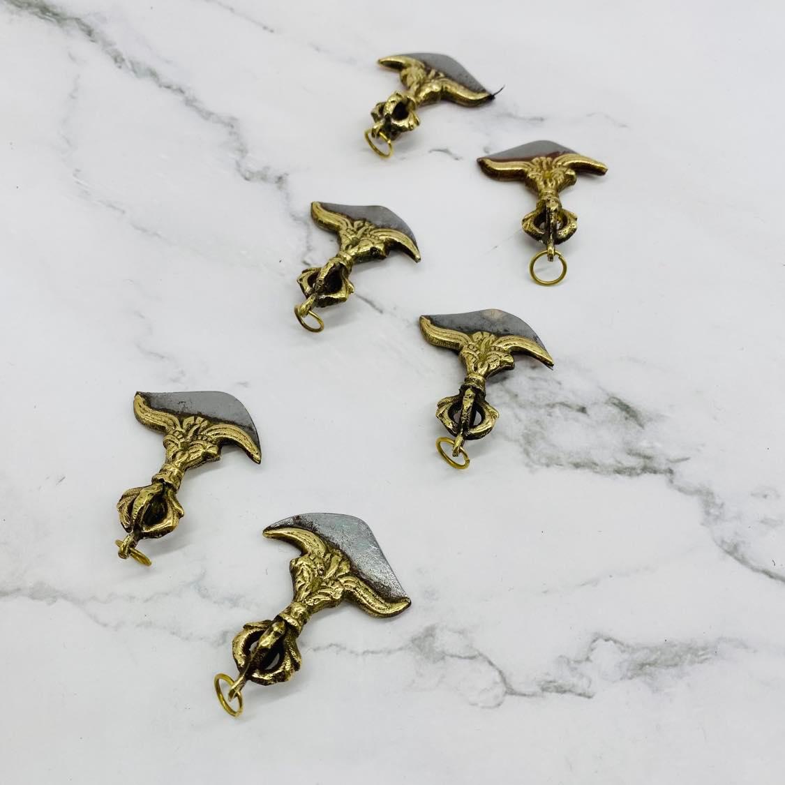 Tibetan Phurba Pendant from Nepal, Handmade Meditation Jewelry, Dorje Phurba Charm for Jewelry, Buddhist Vajra Charms, Tibetan Charms