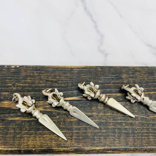 Dorje Phurba Necklace, Buddhist Necklace, Silver Copper Phurba, Tibetan Vajra Pendant, Buddhist Amulet, Talisman, Symbol of Protection