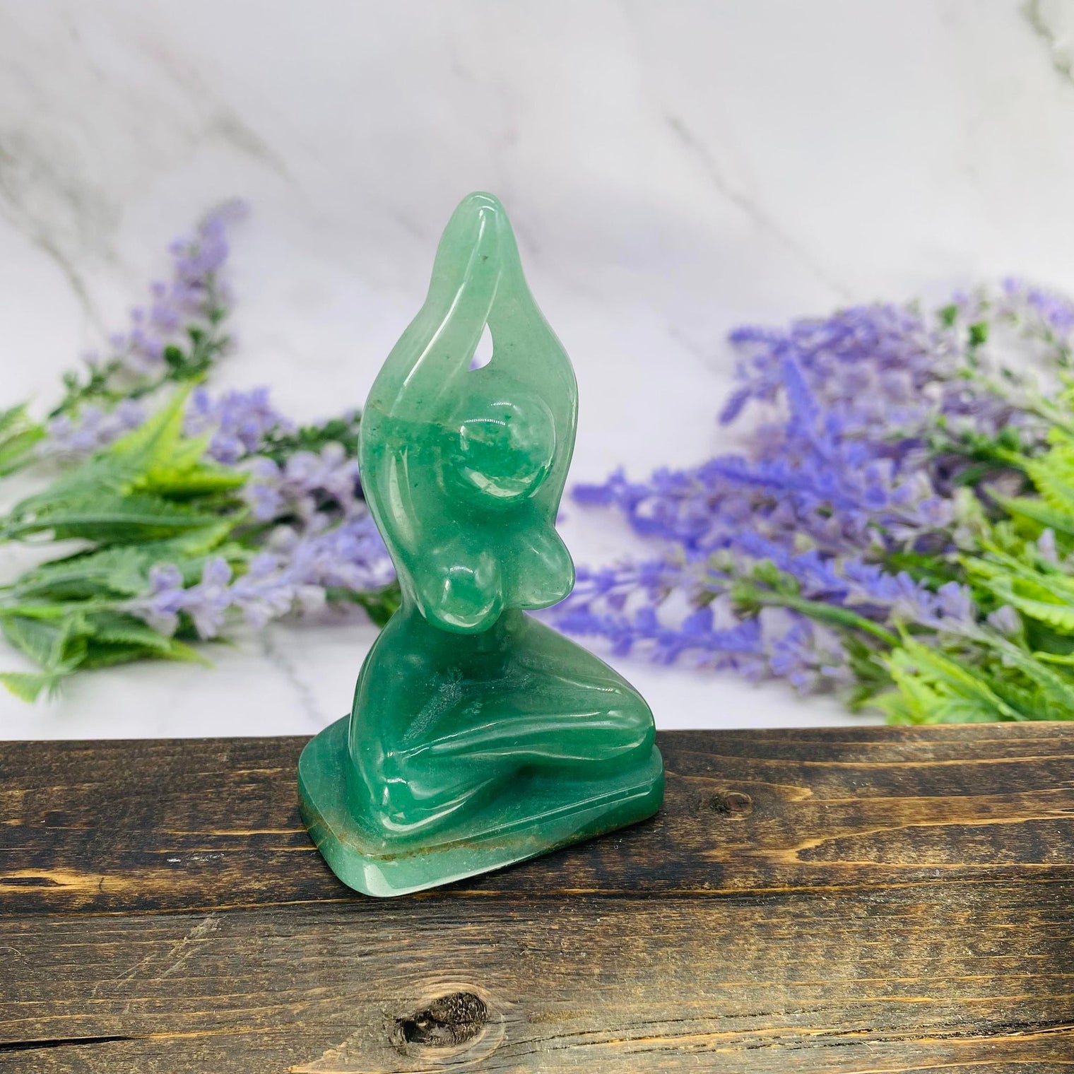 Mother Earth Crystal Statue, Gaia, 3 inches Mother Earth Altar Carvings, Mother Nature, Rose Quartz, Fluorite, Aventurine Gaia,Gift for Her