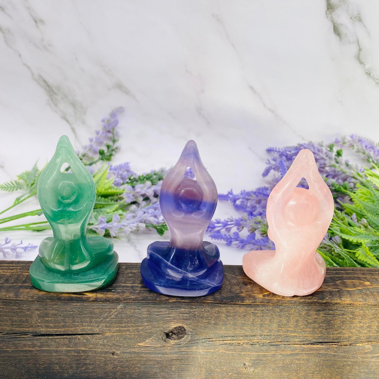 Mother Earth Crystal Statue, Gaia, 3 inches Mother Earth Altar Carvings, Mother Nature, Rose Quartz, Fluorite, Aventurine Gaia,Gift for Her