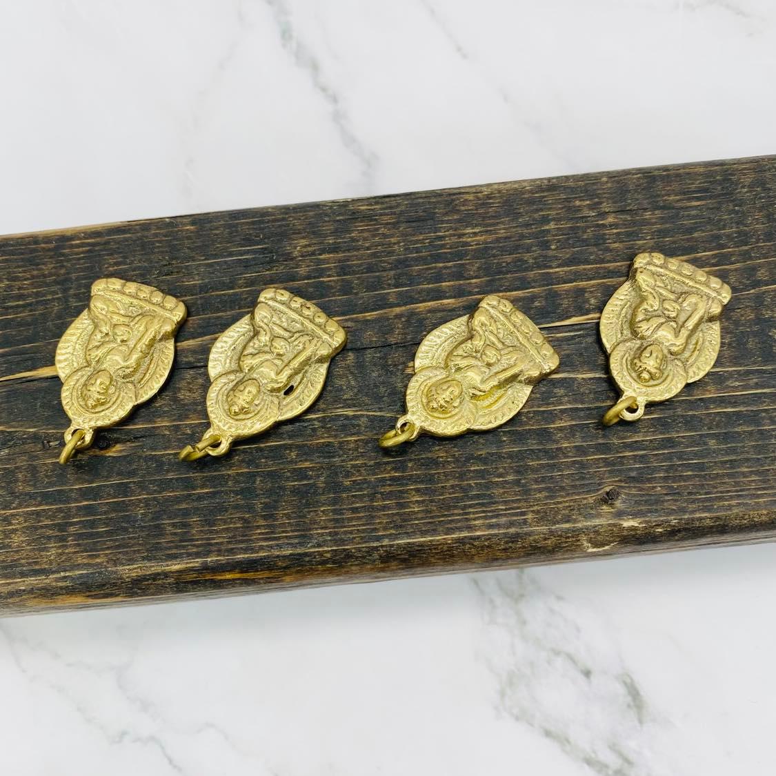 Buddha Charm, Gold Buddha Pendant, Handmade Healing Buddha Necklace, Buddha Talisman, Meditation Jewelry, Spiritual Gift